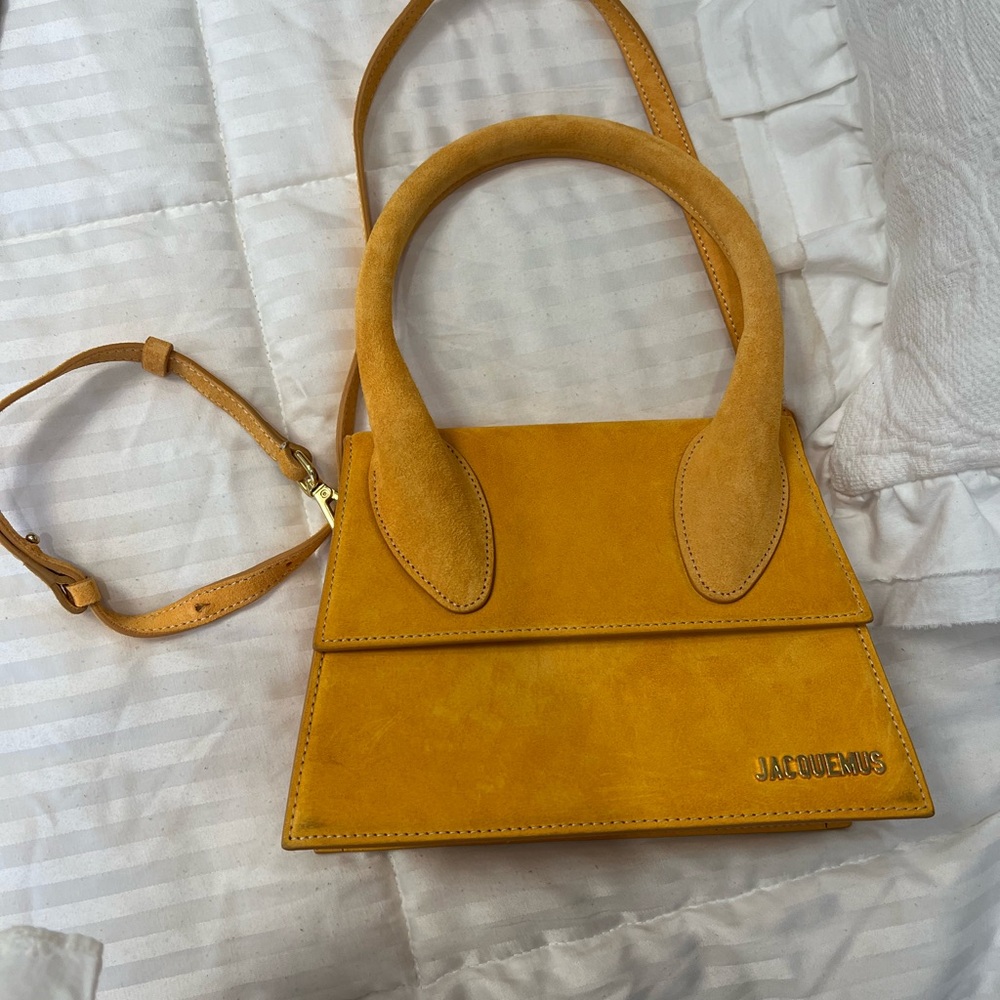Jacquemus medium orange  Suede Women's Bag